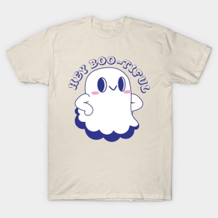 A cute little ghost saying "Hi Boo-tiful" to you T-Shirt